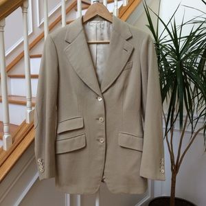 Brioni Womens Cashmere Blazer Tan 4 